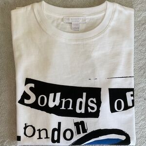 Pre-Owned Burberry Boys T-Shirt, White/Marine Blue Size 12y